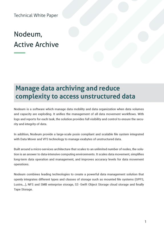 Nodeum Active Archive - White Paper