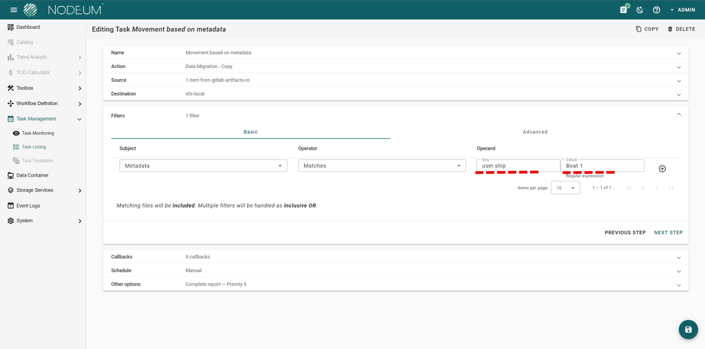 filtering module