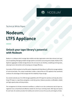 Nodeum - White Paper - LTFS Appliance