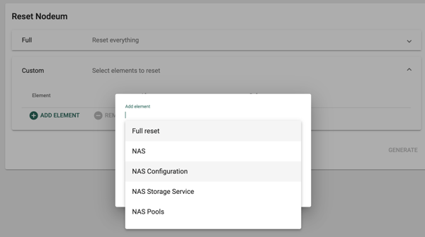 Nodeum Reset Configuration