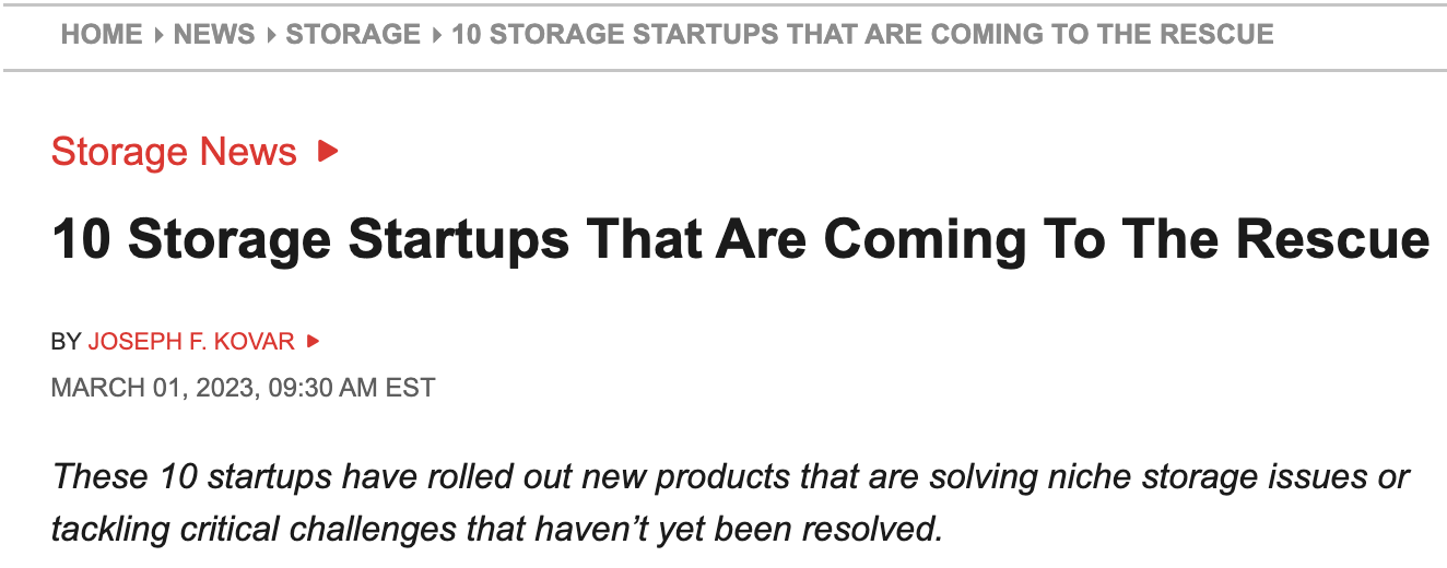Nodeum is part of 10 storage startups by CRN